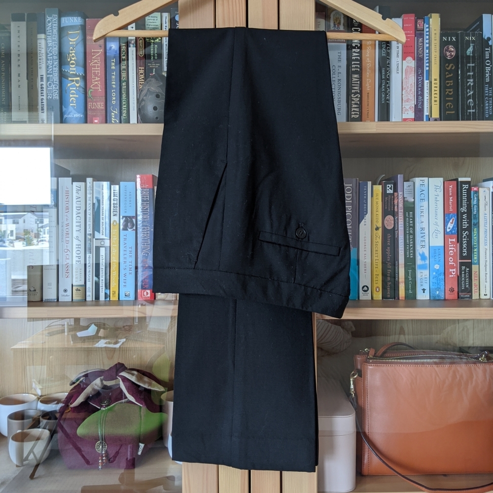 EUC Theory black stretchy wool slacks, size 2